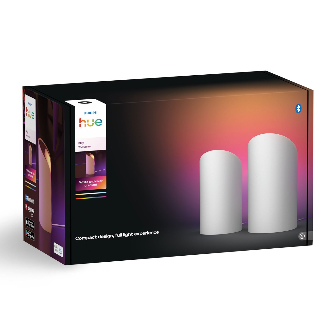 Philips Hue Play Wall Washer Väggbelysning 2-pack Vit