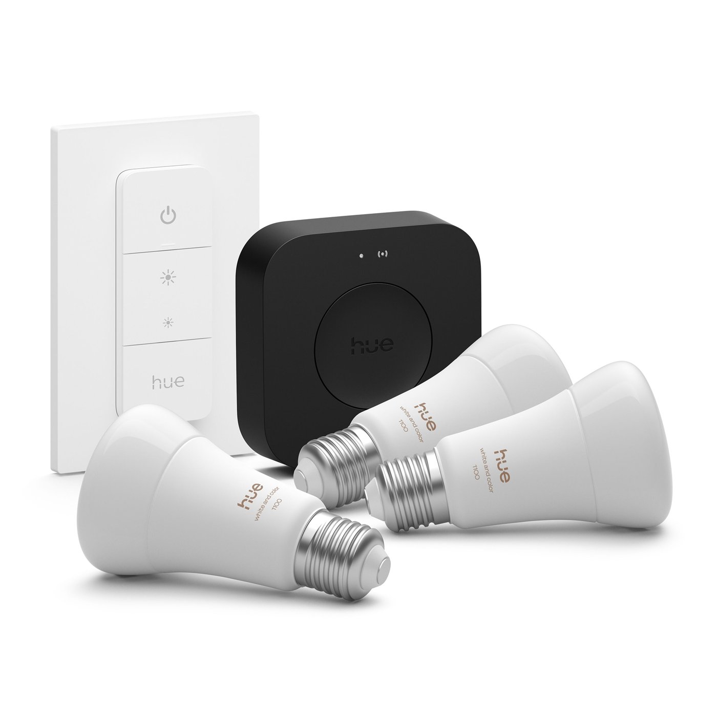 Philips Hue Startpakke Pro: 3x White & Color E27 + Dimmer + Bridge Pro