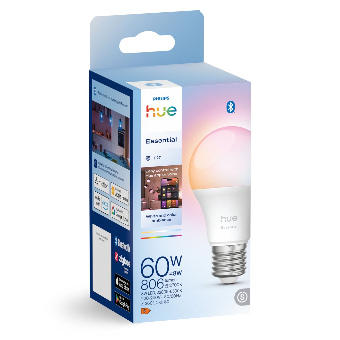 Philips Hue Essential Smart LED-lampa E27 806 lm 1-pack