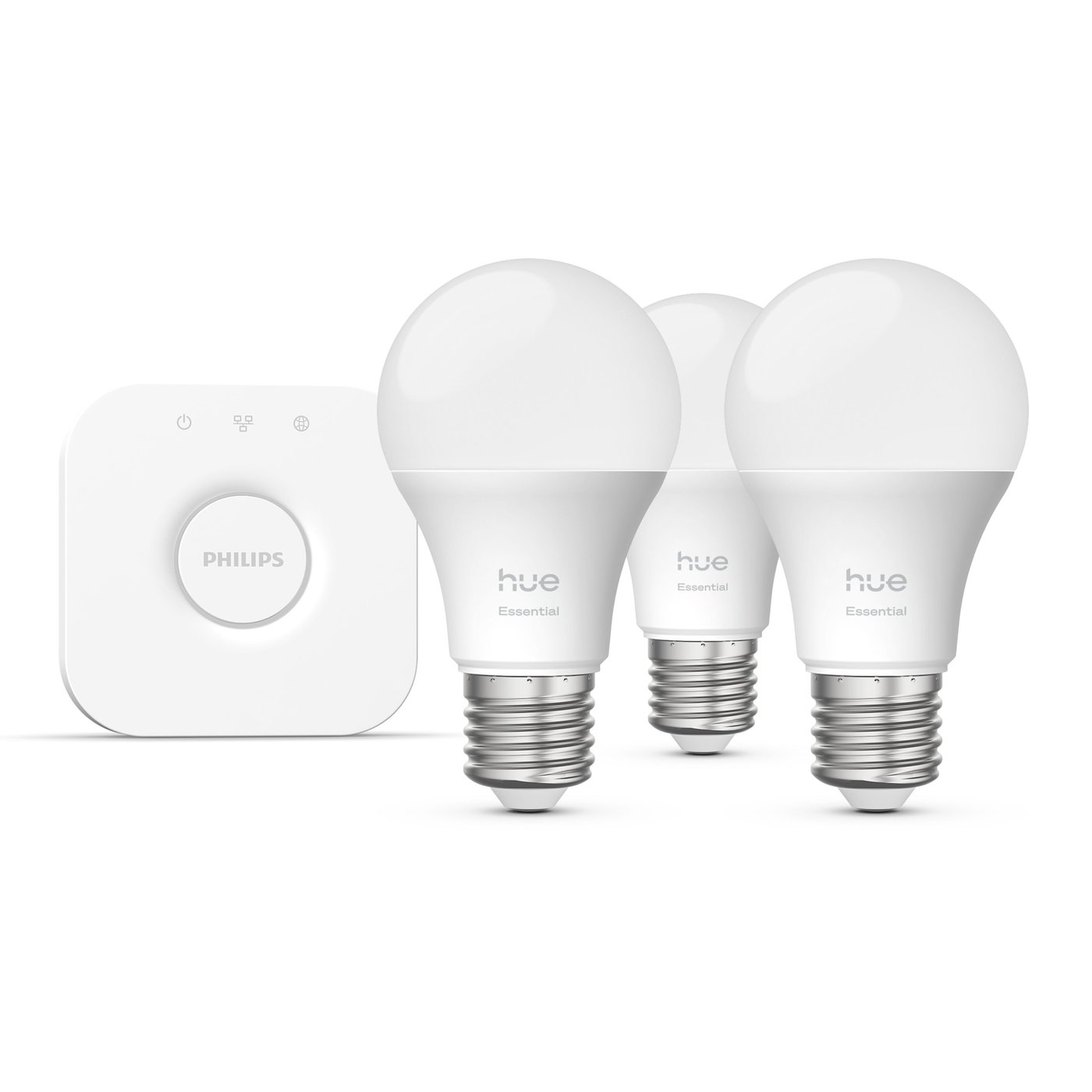 Philips Hue Startpakke Essential: 3x White & Color E27 + Bridge