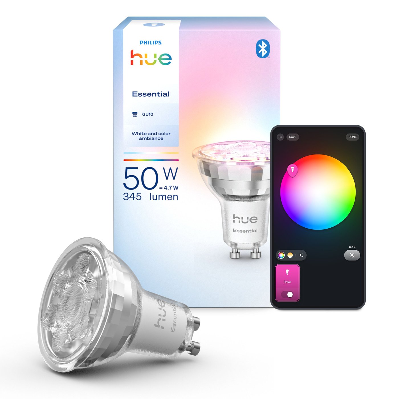 Philips Hue Essential Smart LED-lampa GU10 345 lm 1-pack