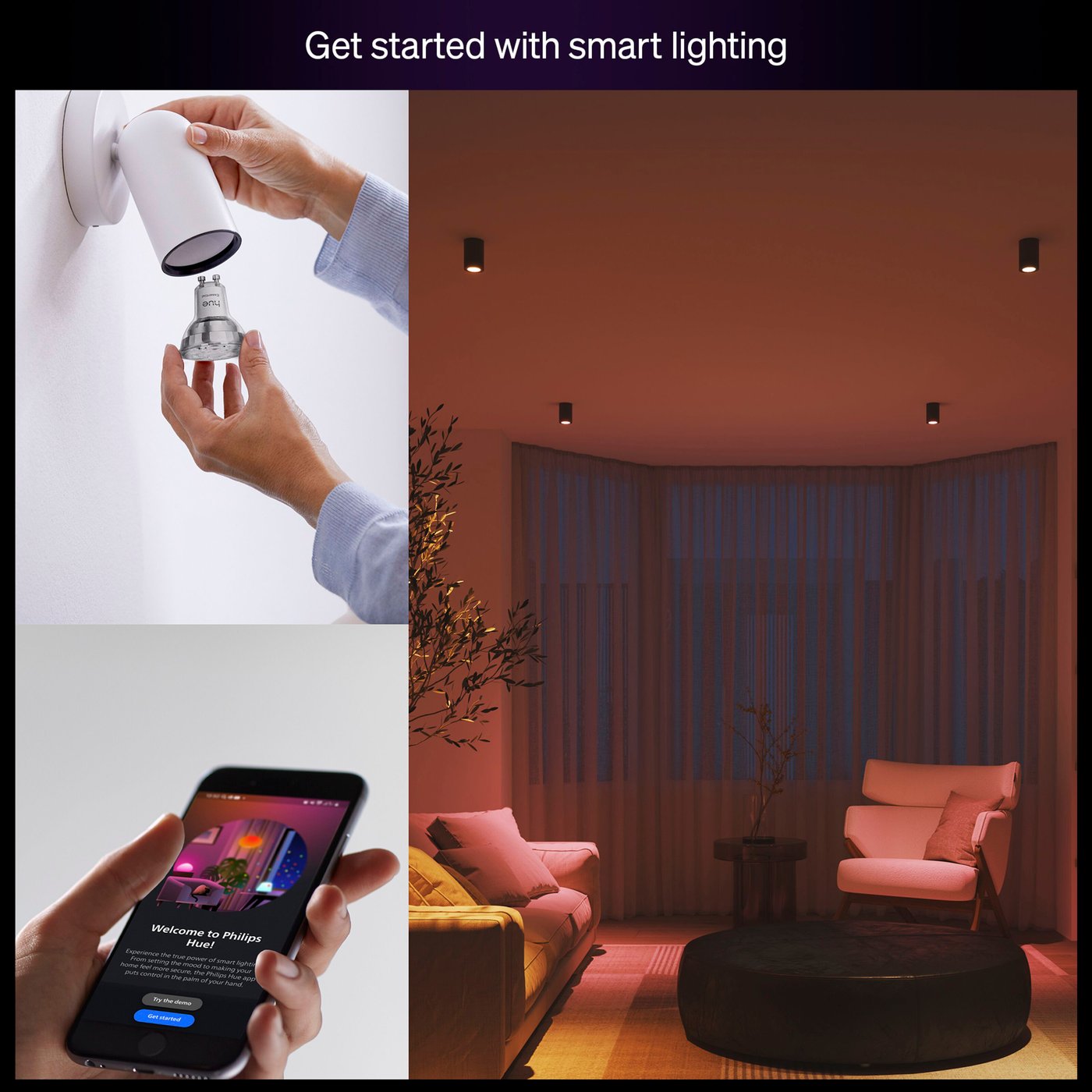 Philips Hue Essential Smart LED-pære GU10 345 lm 1-pk.