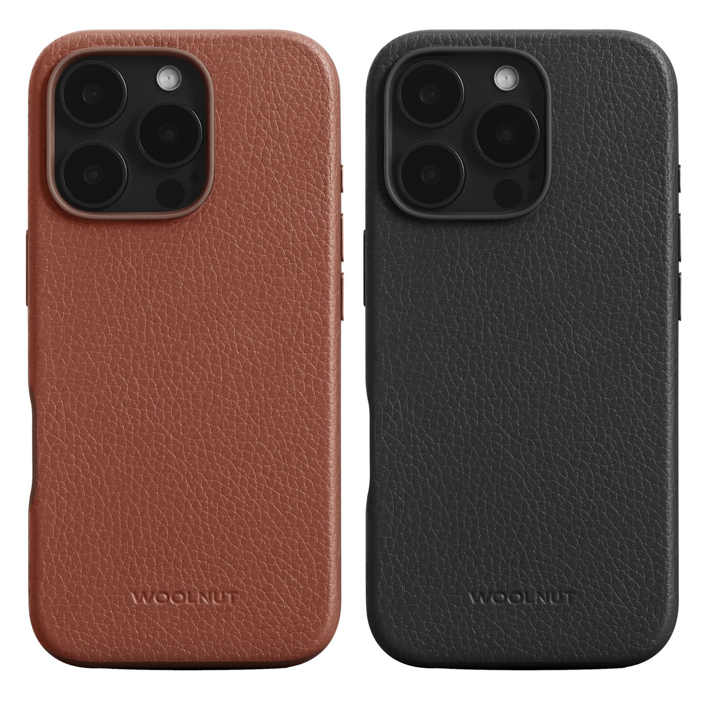 WOOLNUT WOOLNUT läderfodral för iPhone 16 Pro Svart