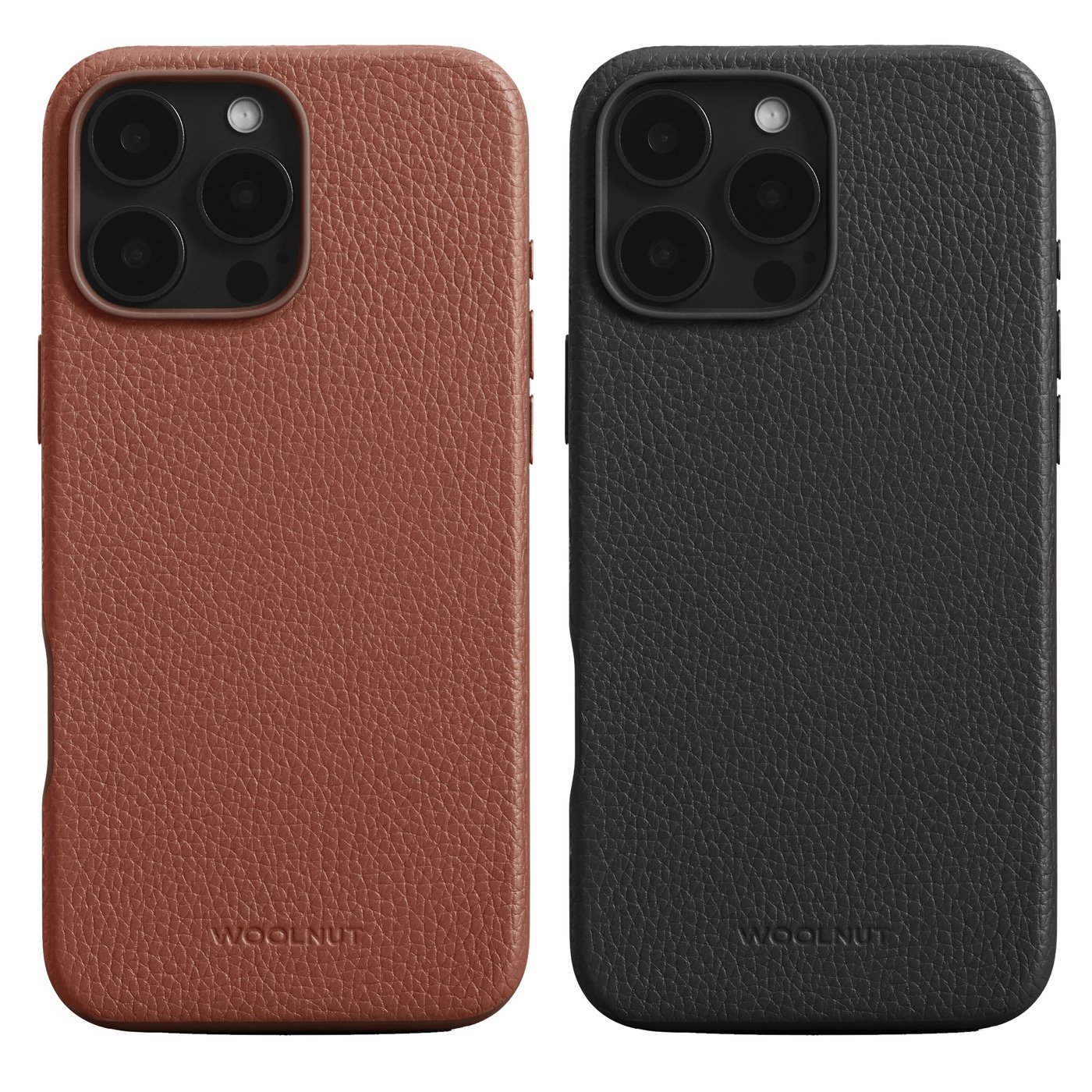 WOOLNUT Läderfodral för iPhone 16 Pro Max Svart