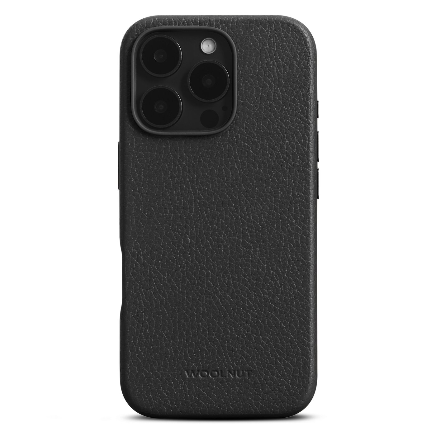 WOOLNUT läderfodral för iPhone 16 Pro Svart