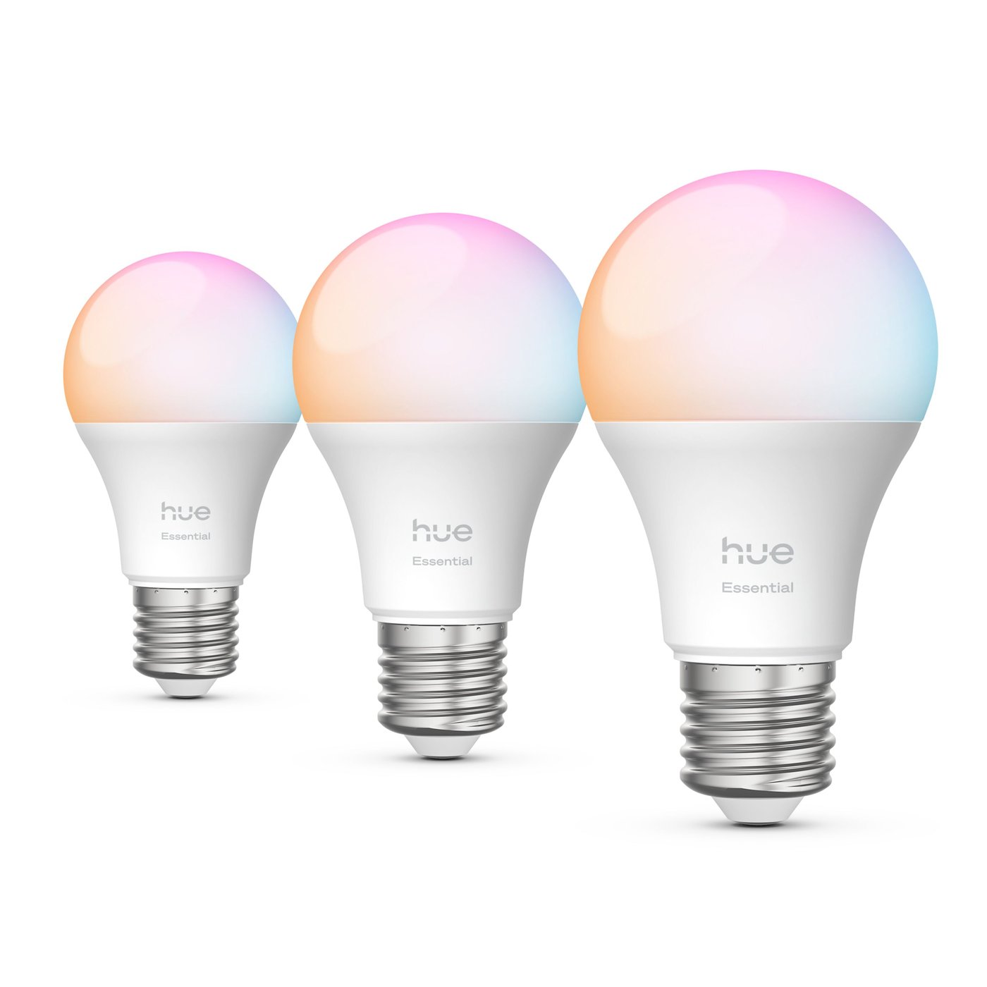 Philips Hue Essential Smart LED-pære E27 806 lm 3-pk.