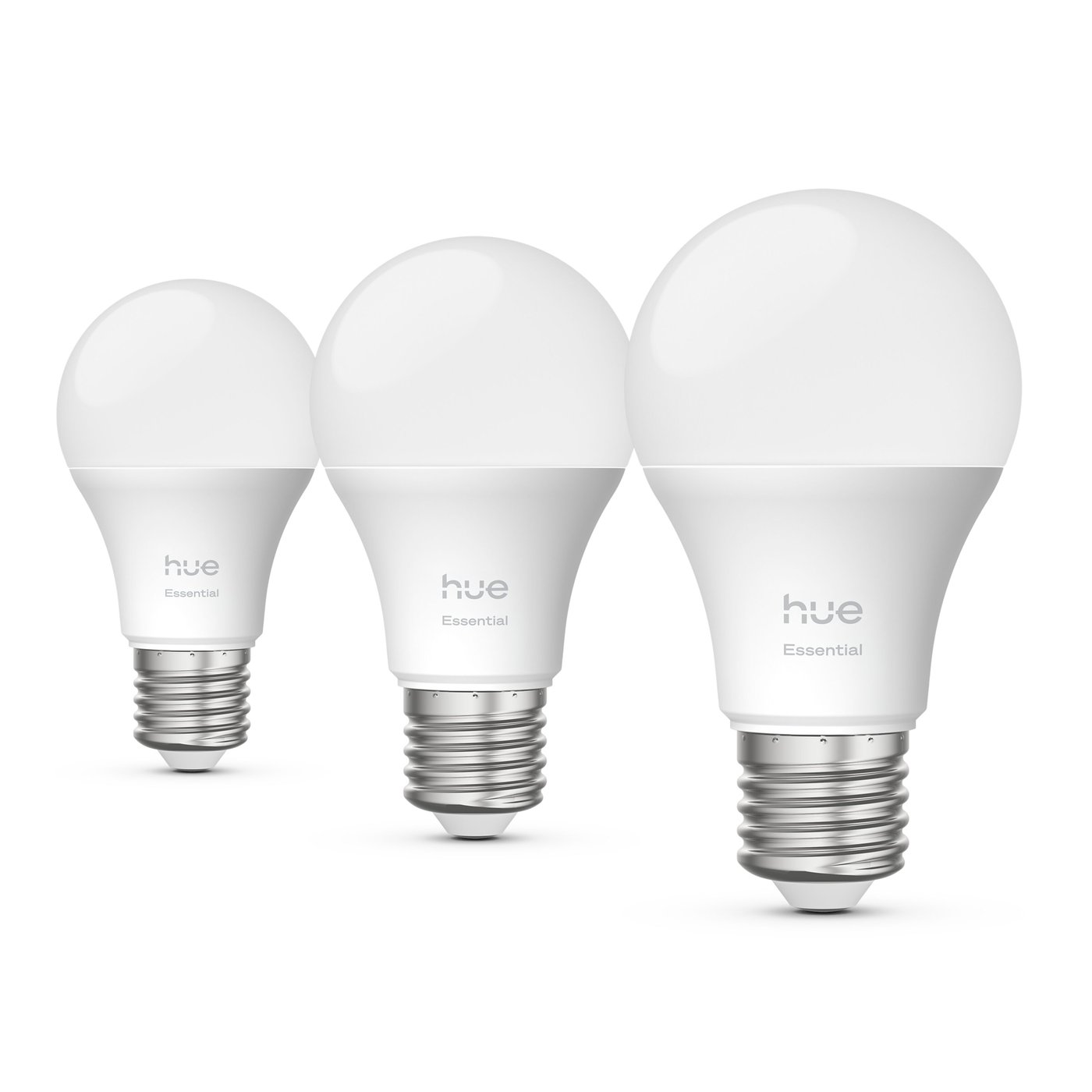 Philips Hue Essential Smart LED-pære E27 806 lm 3-pk.