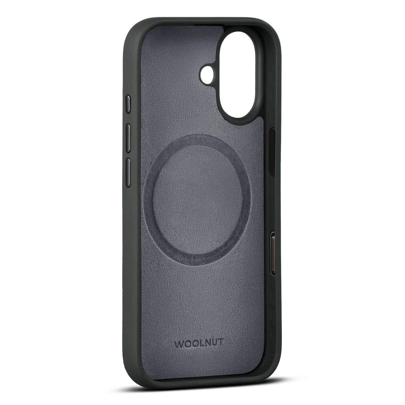 WOOLNUT Läderfodral för iPhone 17 Svart
