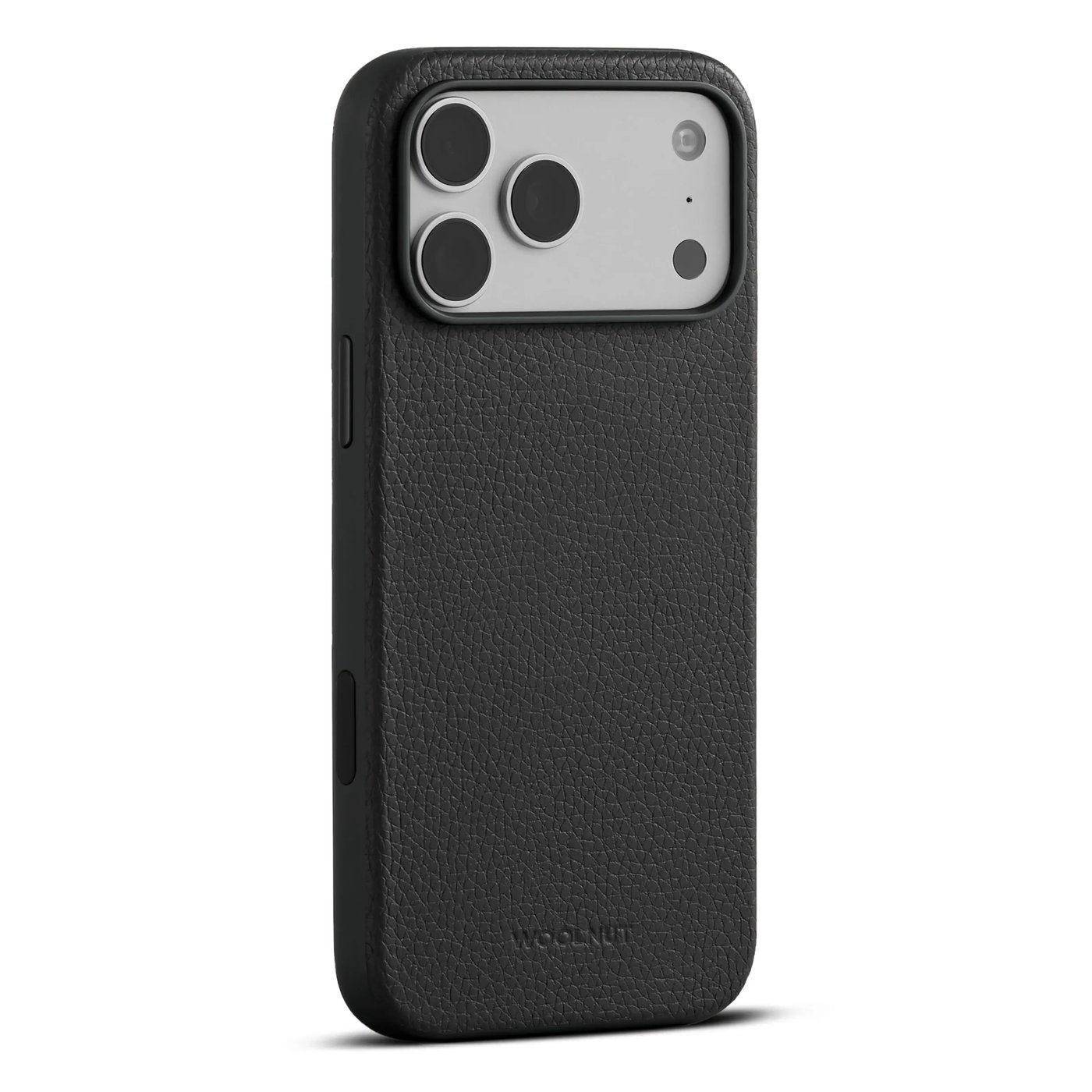 WOOLNUT Läderfodral för iPhone 17 Pro Max / 18 Pro Max Svart