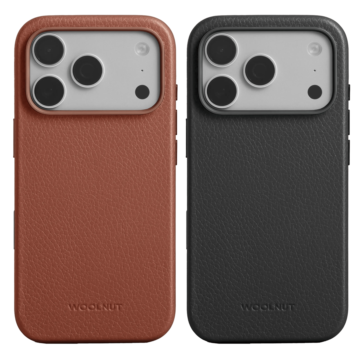 WOOLNUT Läderfodral för iPhone 17 Pro / 18 Pro Svart