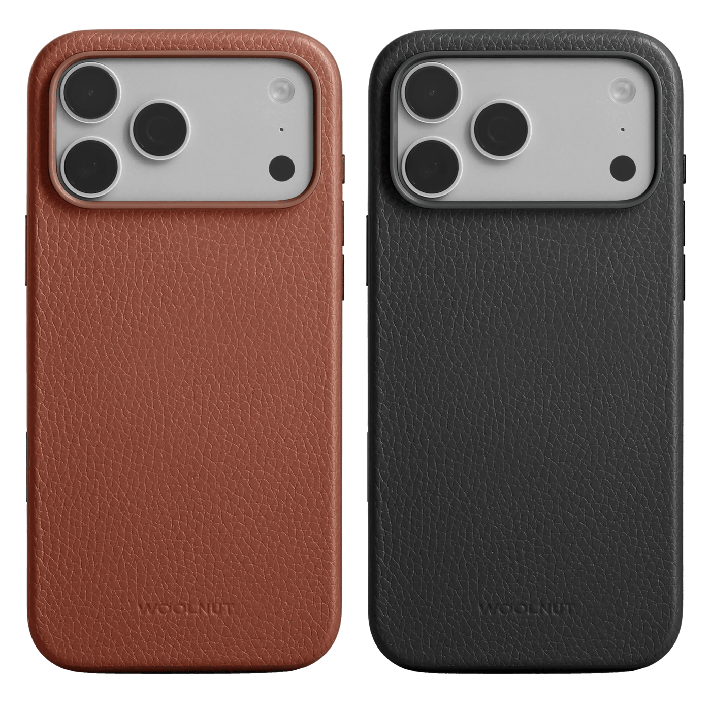 WOOLNUT Läderfodral för iPhone 17 Pro Max / 18 Pro Max Svart