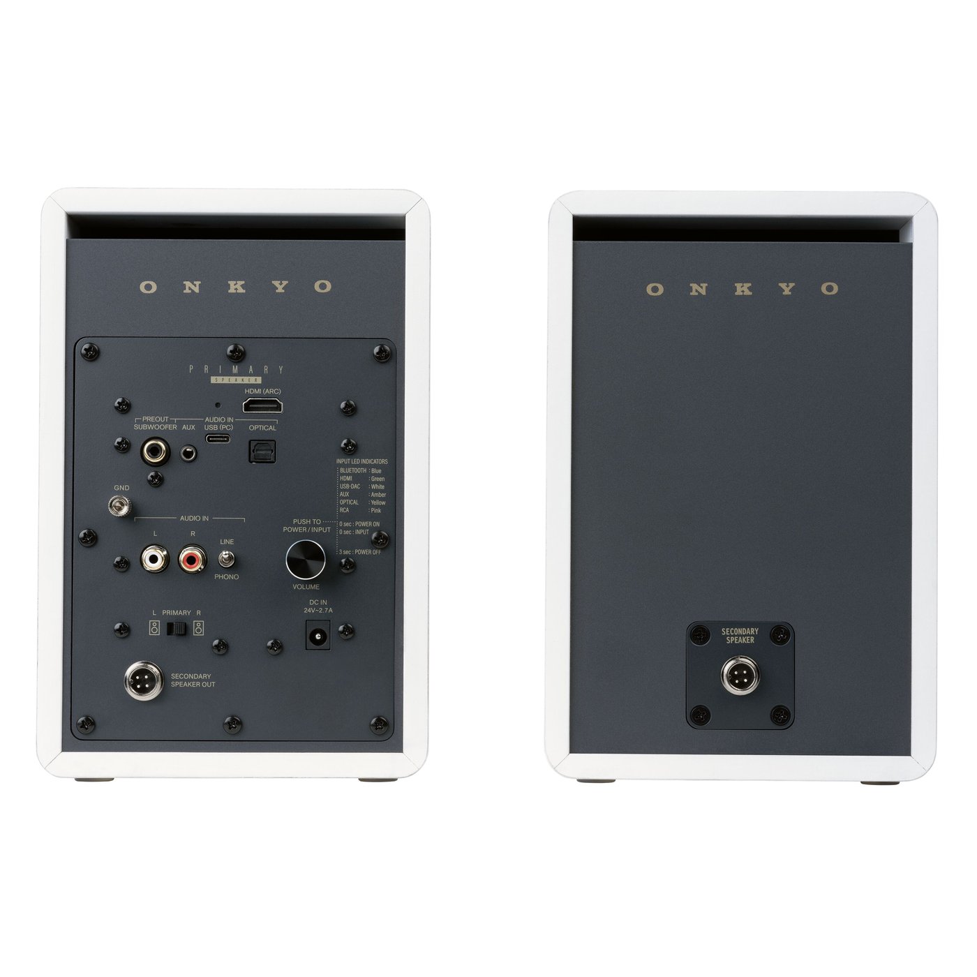 GX-30ARC aktive studiohøyttalere Hvit