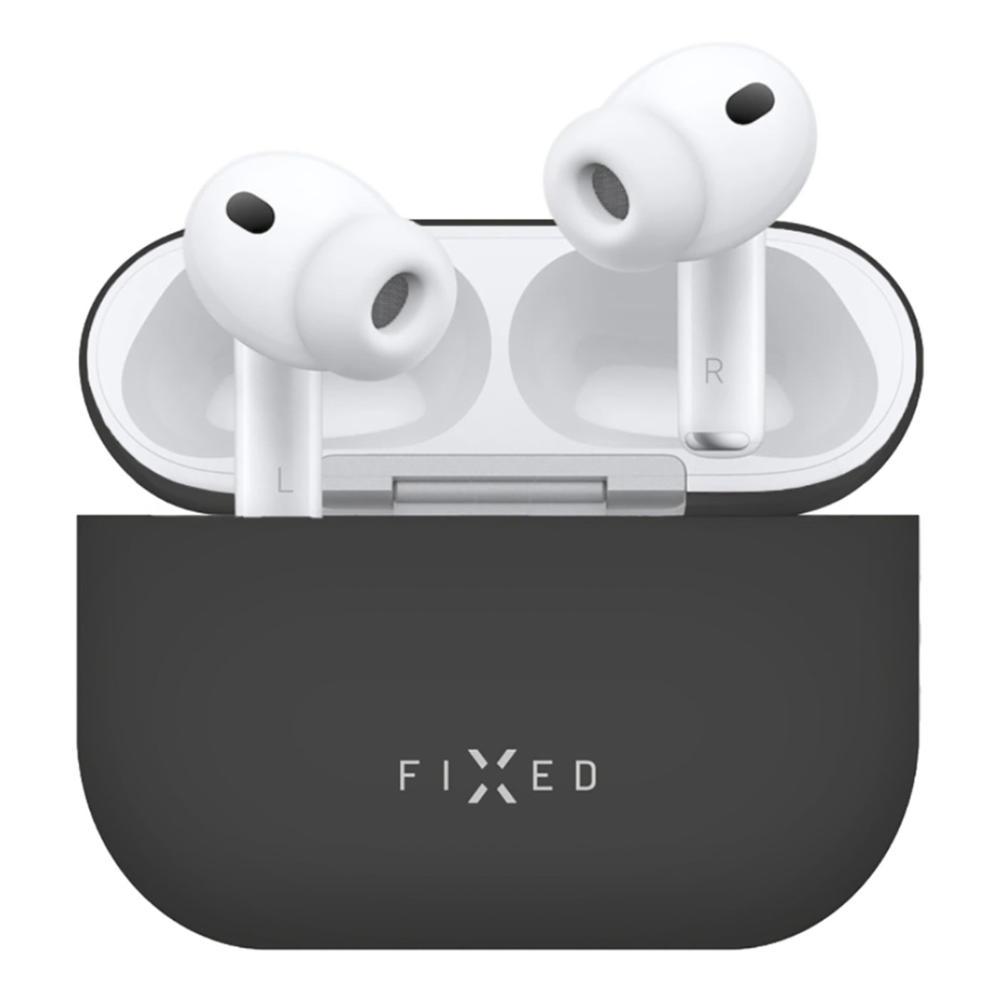 Fixed Silky Silikonfodral för Apple AirPods Pro 3 Svart