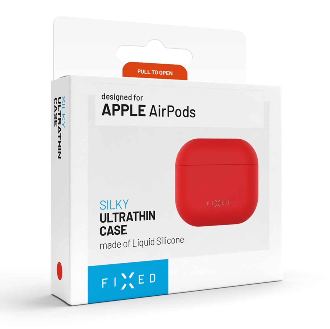 Fixed Silky Silikonfodral för Apple AirPods Pro 3 Röd