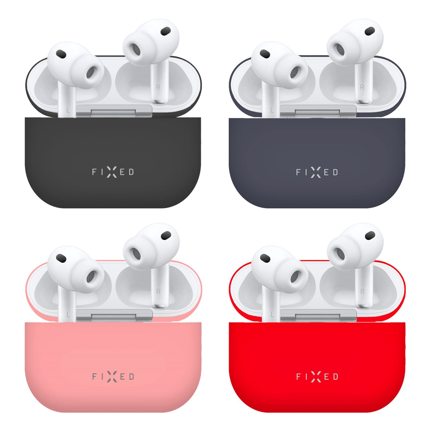 Fixed Silky silikonetui for Apple AirPods Pro 3 Svart