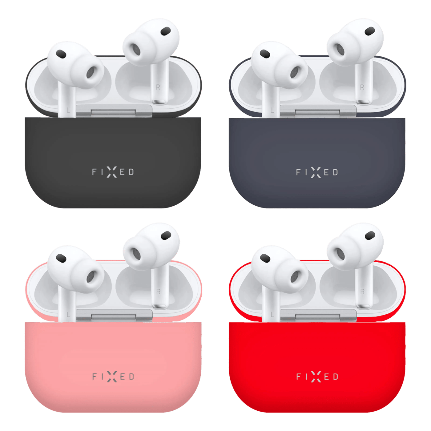 Fixed Silky silikonetui for Apple AirPods Pro 3 Svart
