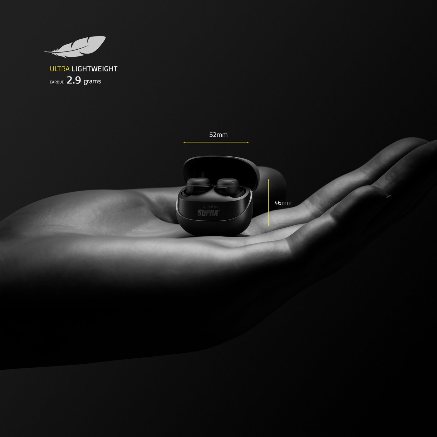 Supra ZERO-TX2 Mini True Wireless-hodetelefoner Sort