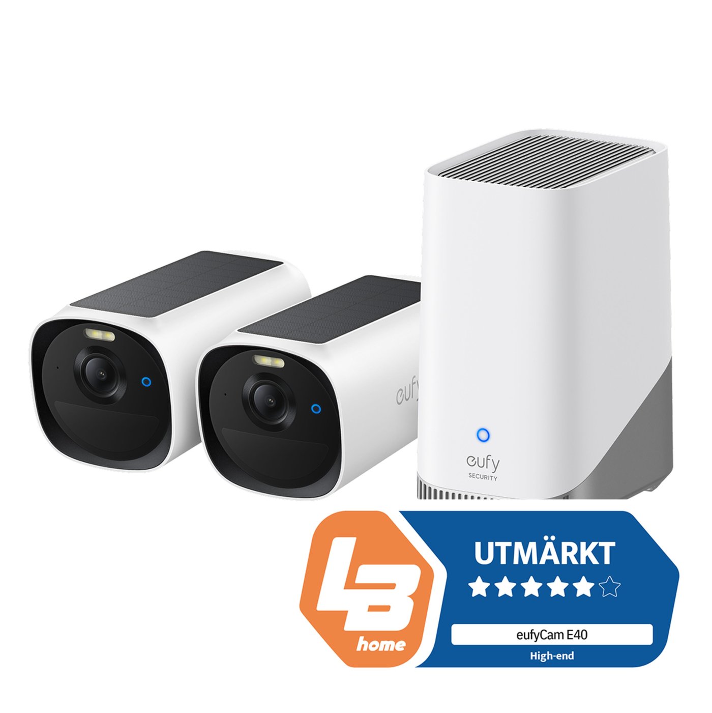 Eufy EufyCam E40 2-kamera kit med HomeBase S380