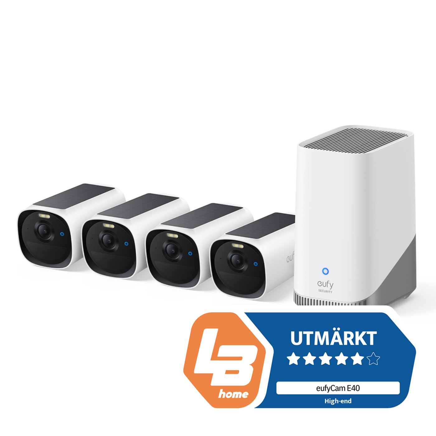 Eufy EufyCam E40 4-kamera kit med HomeBase S380