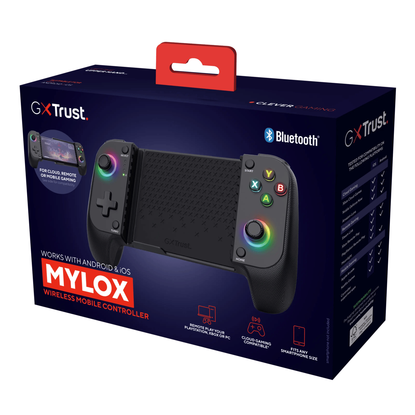 GXTrust GXT 735 Mylox trådlös mobil handkontroll Svart
