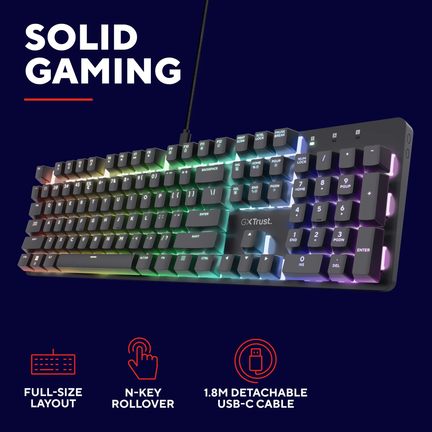 GXTrust GXT 871 Zora Mekaniskt Gamingtangentbord