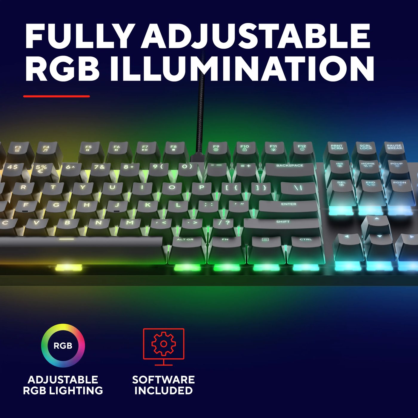 GXTrust GXT 871 Zora Mekaniskt Gamingtangentbord