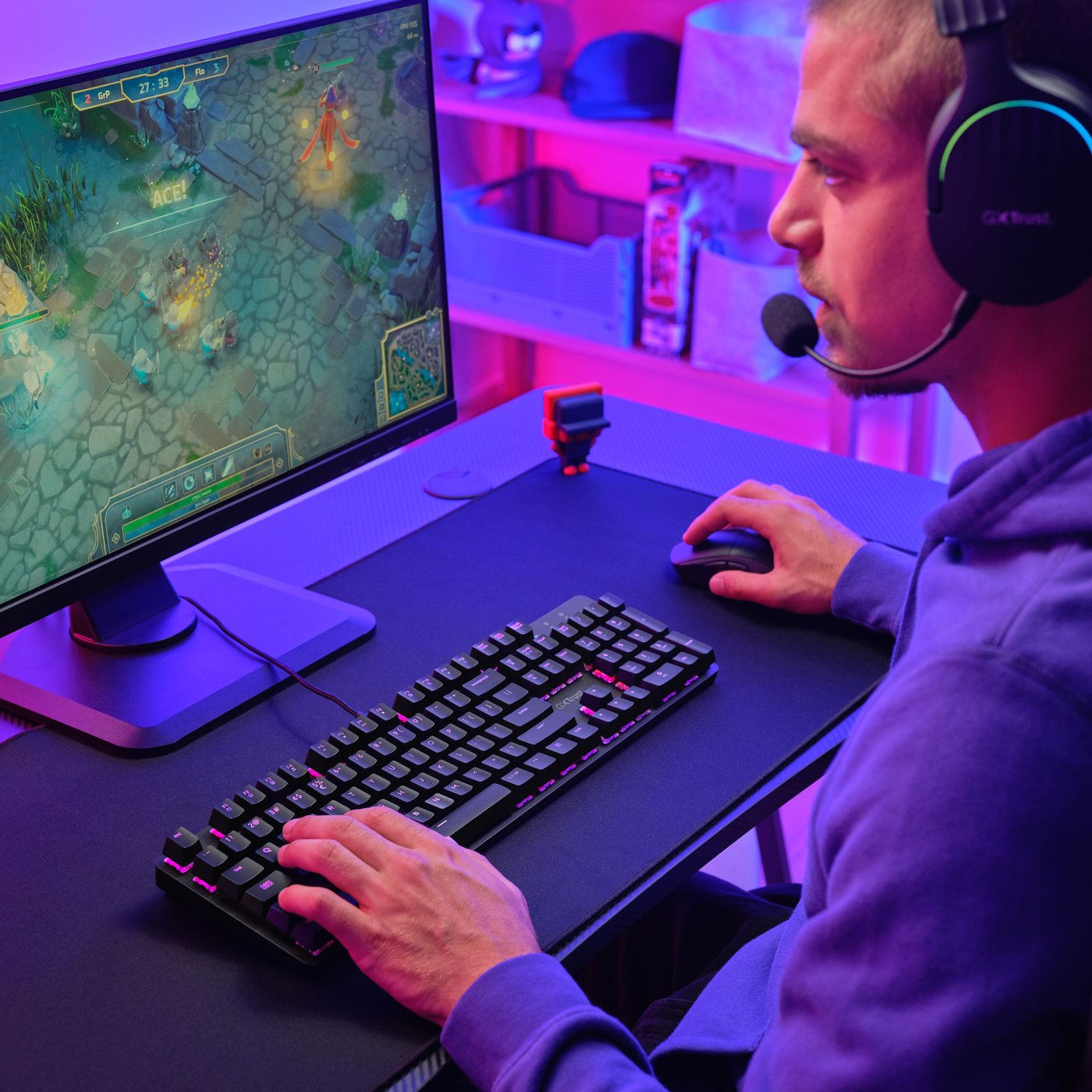 Trust GXT 871 Zora Mekaniskt Gamingtangentbord