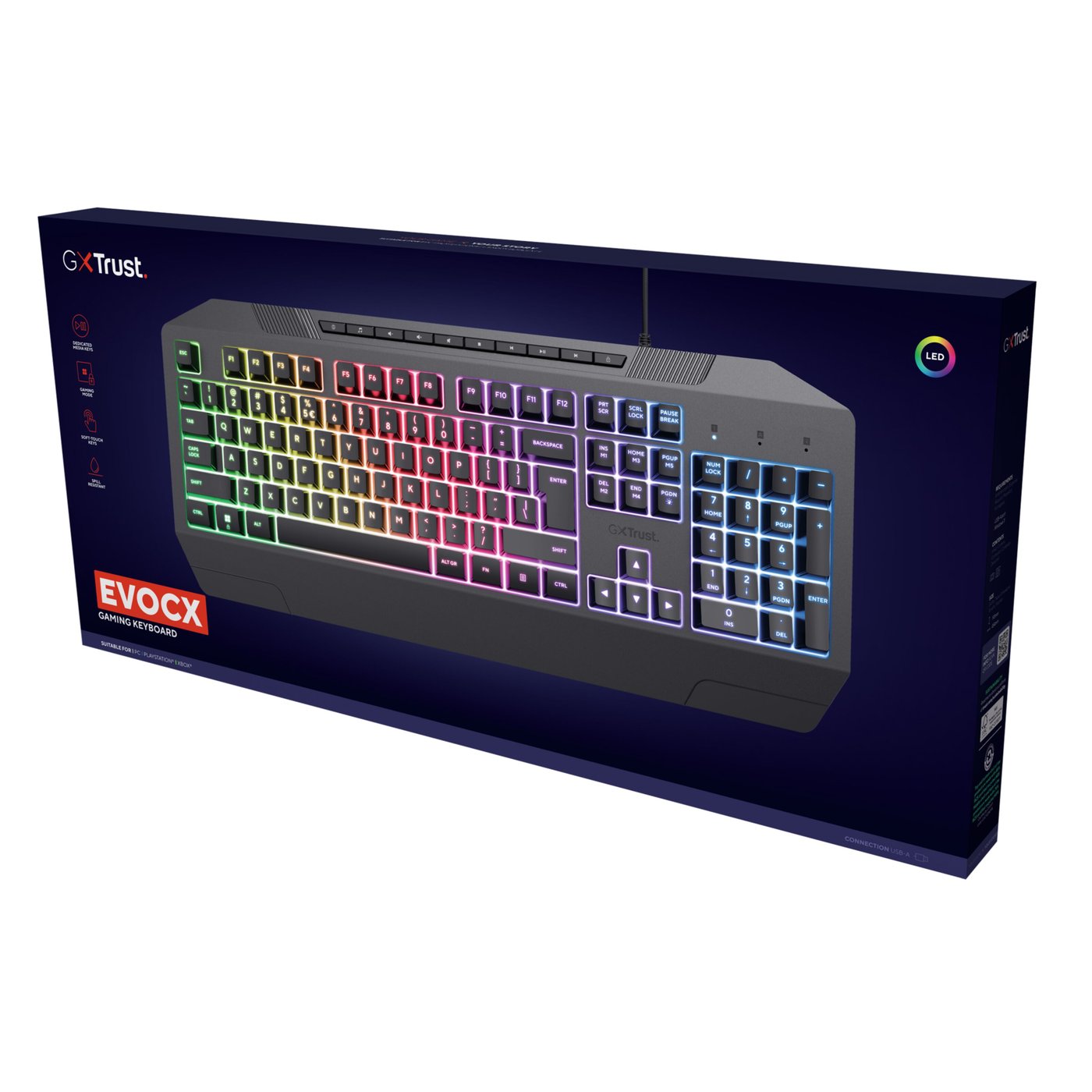 Trust GXT 836 Evocx RGB gamingtastatur