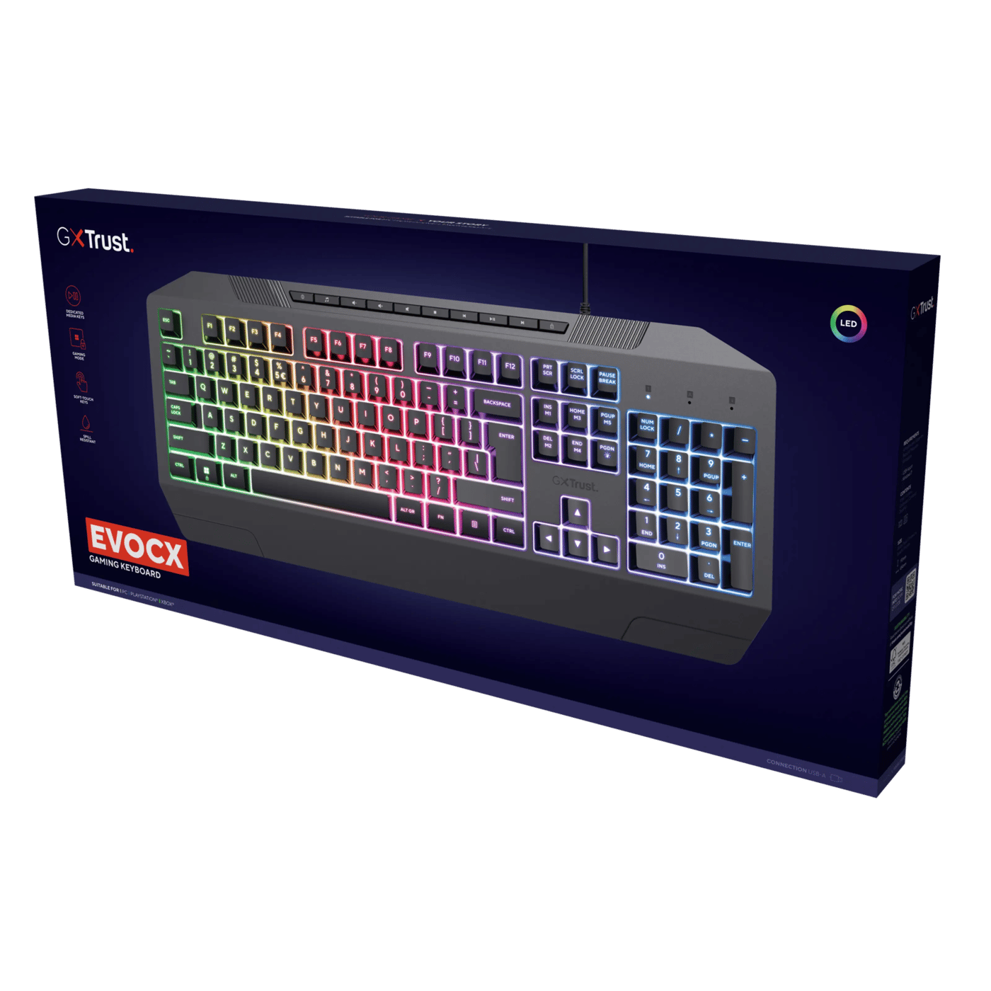 GXTrust GXT 836 Evocx RGB gamingtastatur
