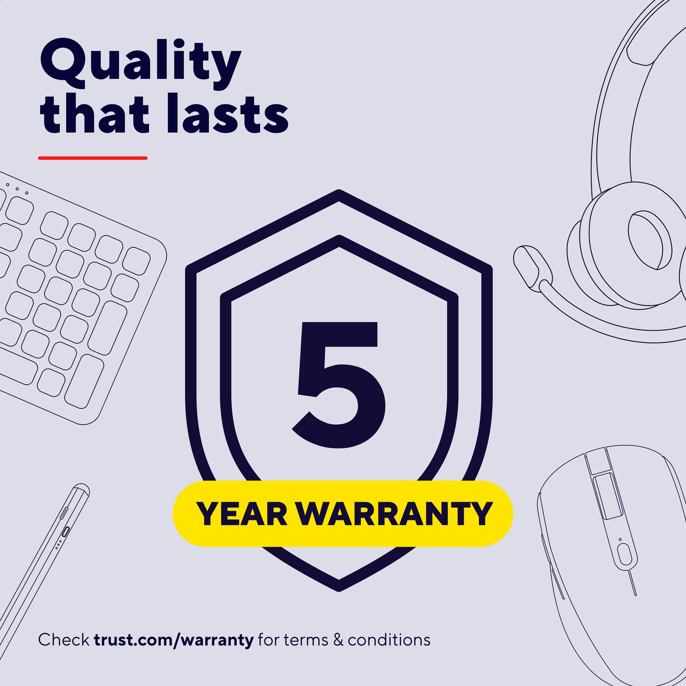 Trust Bayo II Ergonomisk trådlös mus