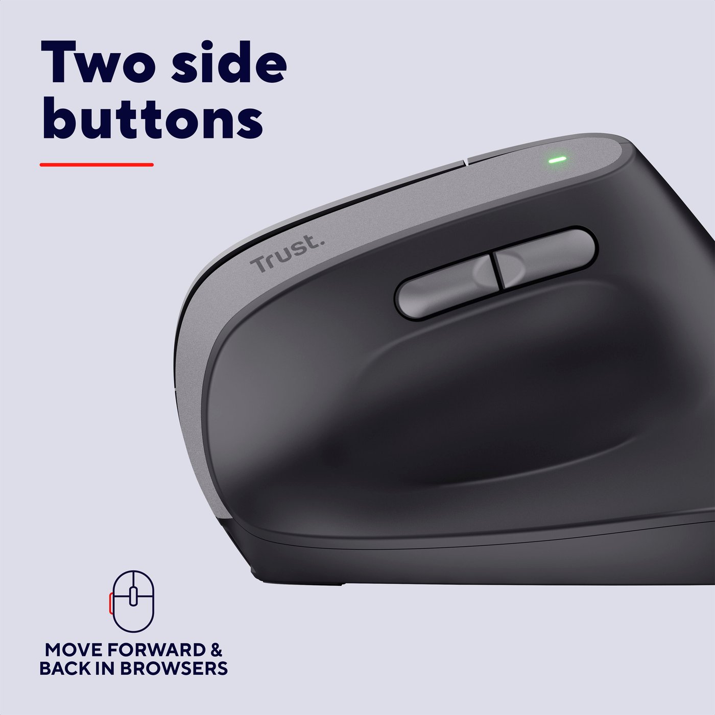 Trust Bayo II Ergonomisk trådlös mus