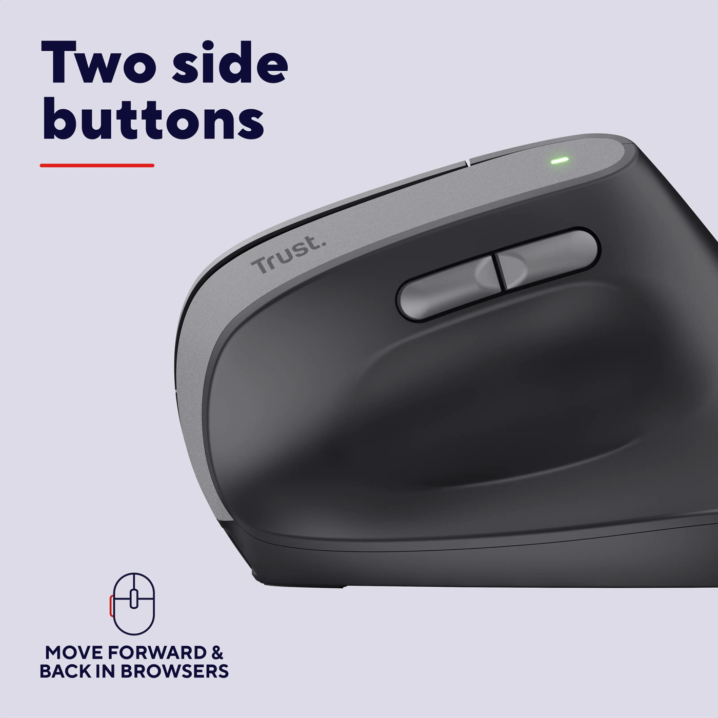 Trust Bayo II ergonomisk trådløs mus