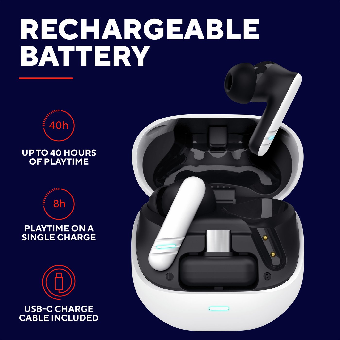 Trust GXT 409 Oxxie trådløse gaminghodetelefoner