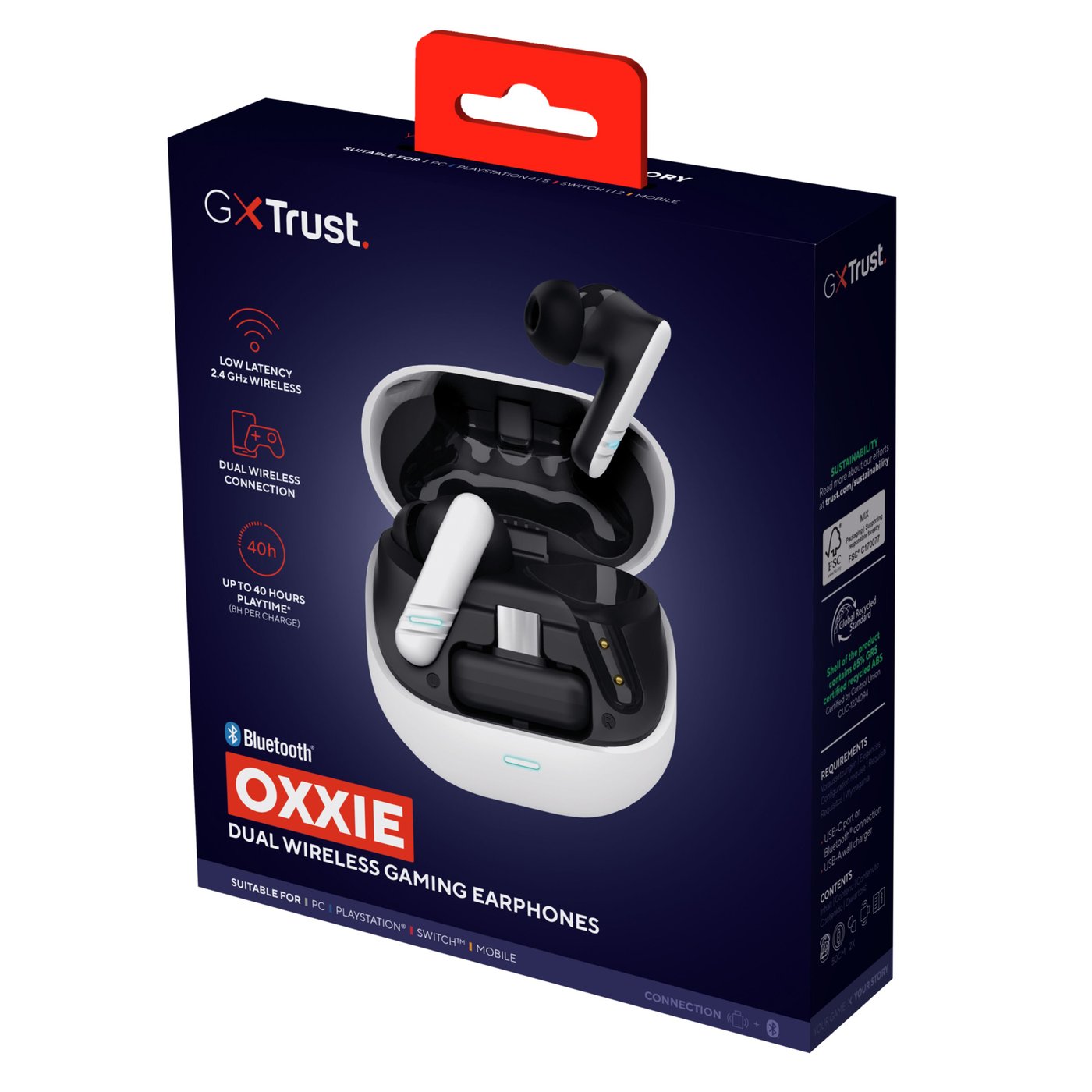 Trust GXT 409 Oxxie trådløse gaminghodetelefoner