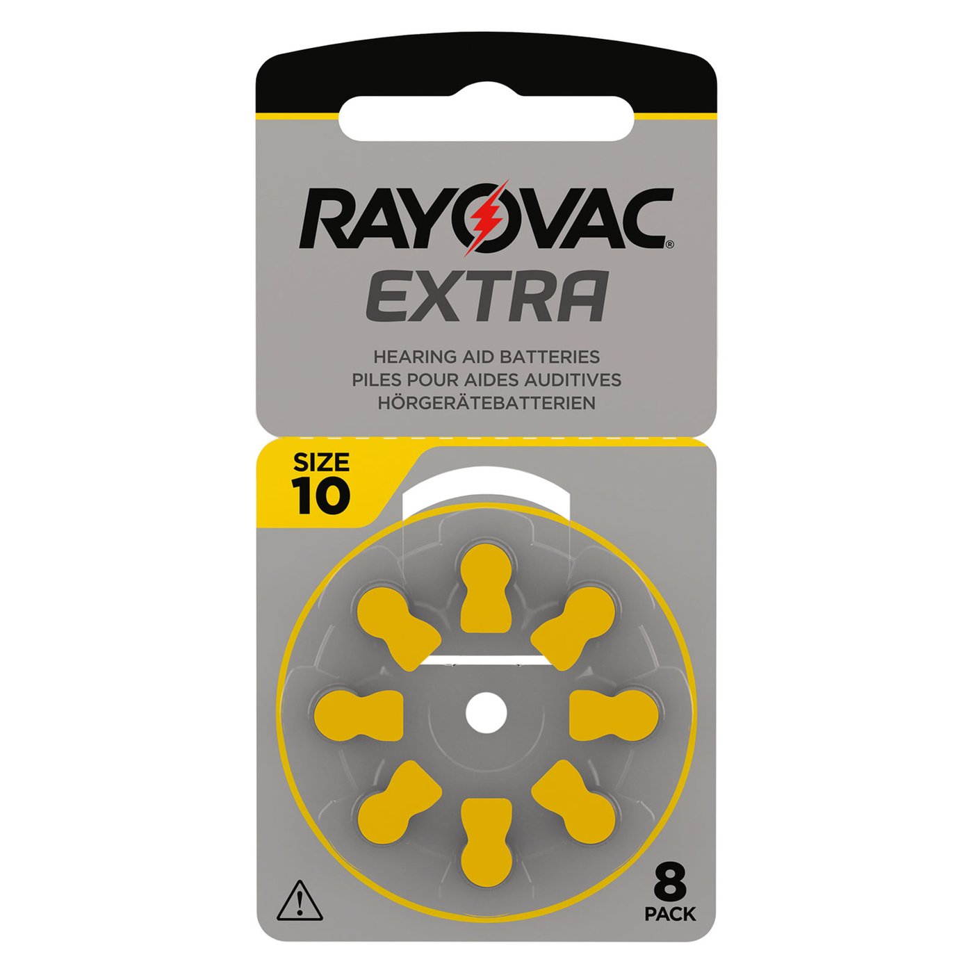 Rayovac Høreapparatbatterier Gul ZA10 8-pk.