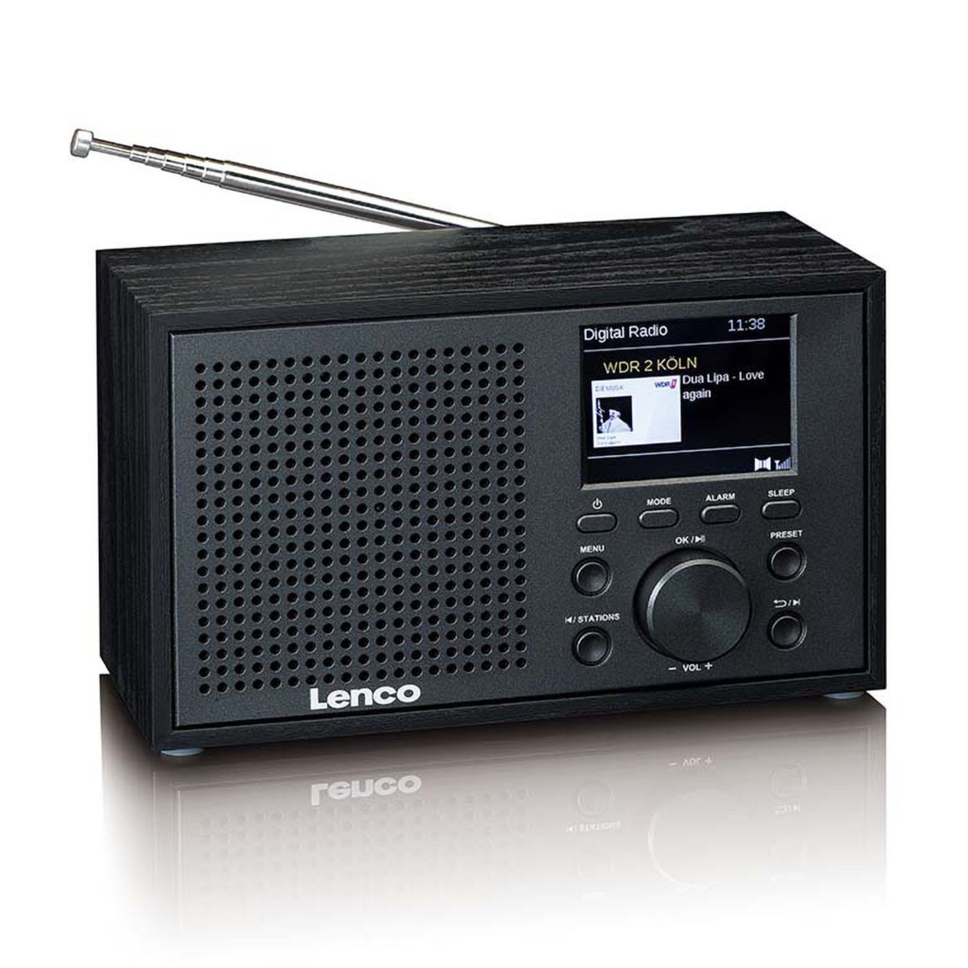 Lenco DAR-017BK DAB+ FM-radio med Bluetooth