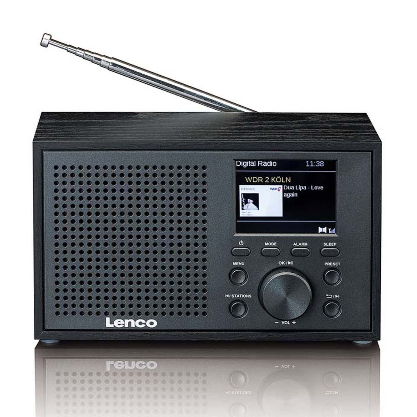 Lenco DAR-017BK DAB+ FM-radio med Bluetooth