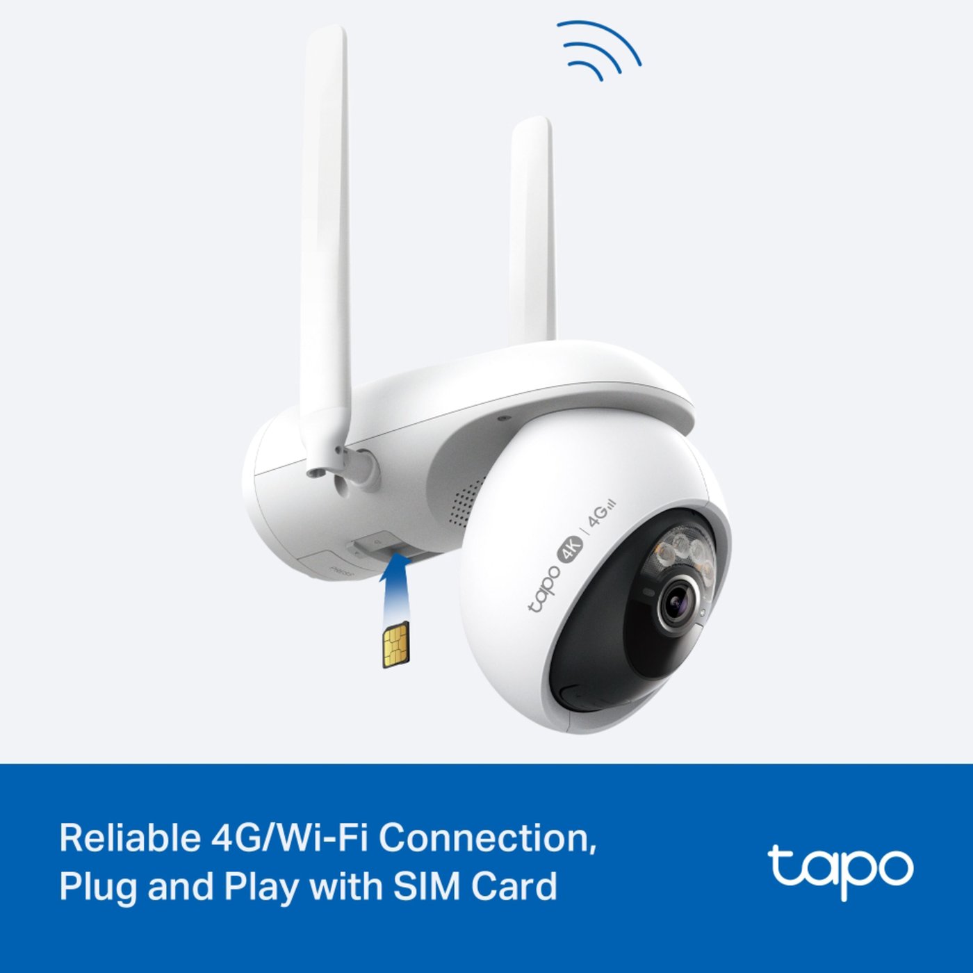TP-link Tapo C665G KIT – solcelledrevet 4K Pan/Tilt wifi/4G-overvåkingskamera
