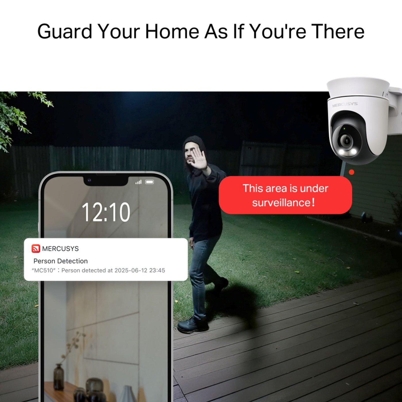 Mercusys MC510 – Outdoor Pan/Tilt Security wifi overvåkingskamera