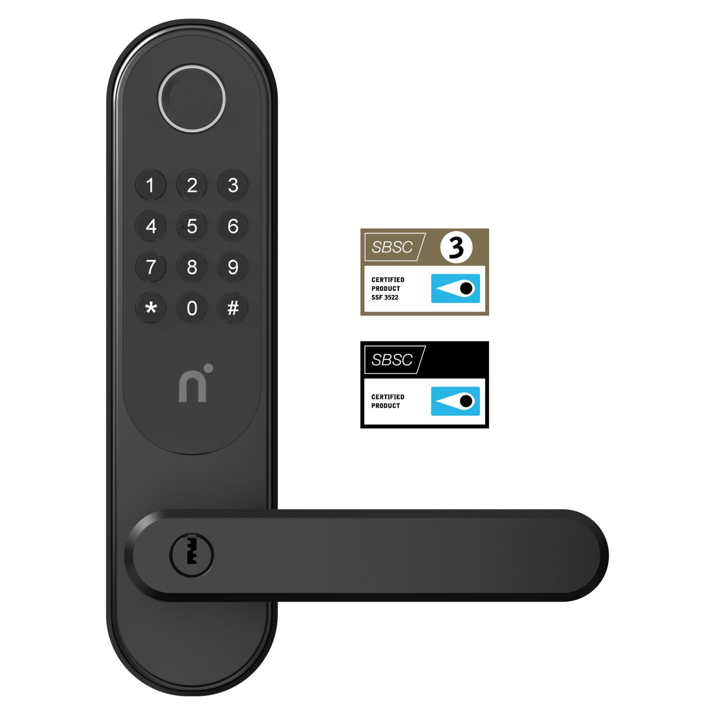 Nimly Code Pro Elektroniskt dörrlås Svart