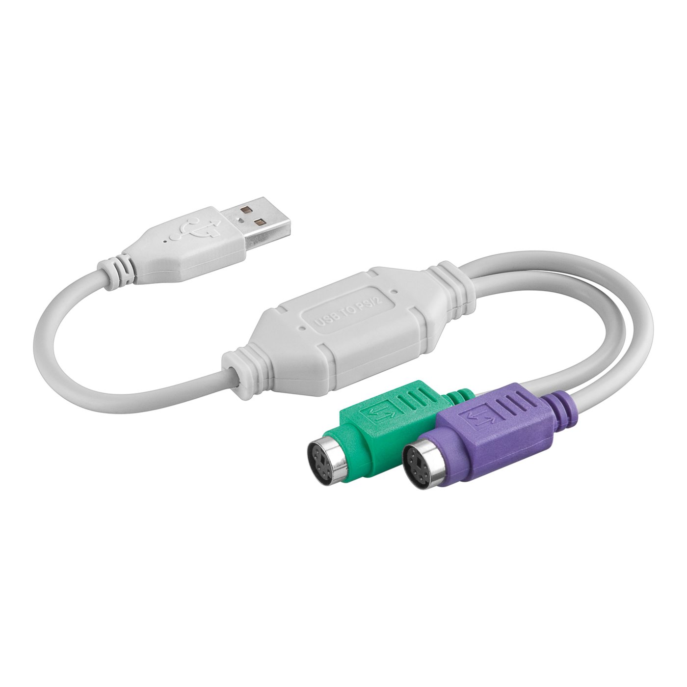 Adapterkabel USB-A-hann til 2x PS/2-hunner 0,3 m