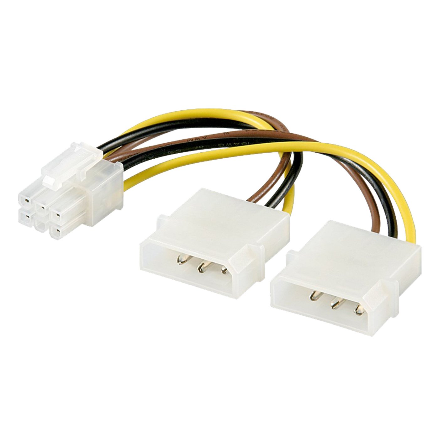 Luxorparts PCI Express-strömadapter 6-pin (2x Molex)