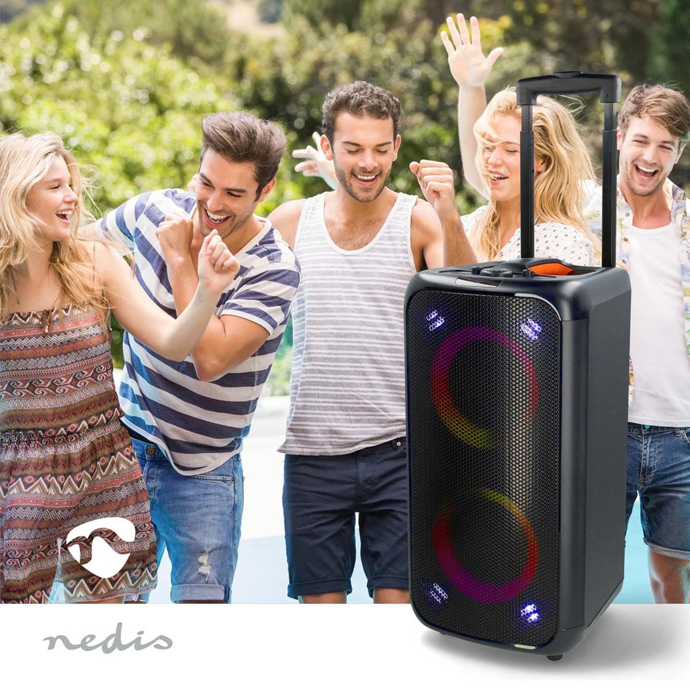 Nedis Bluetooth Party Speaker med karaokefunktion
