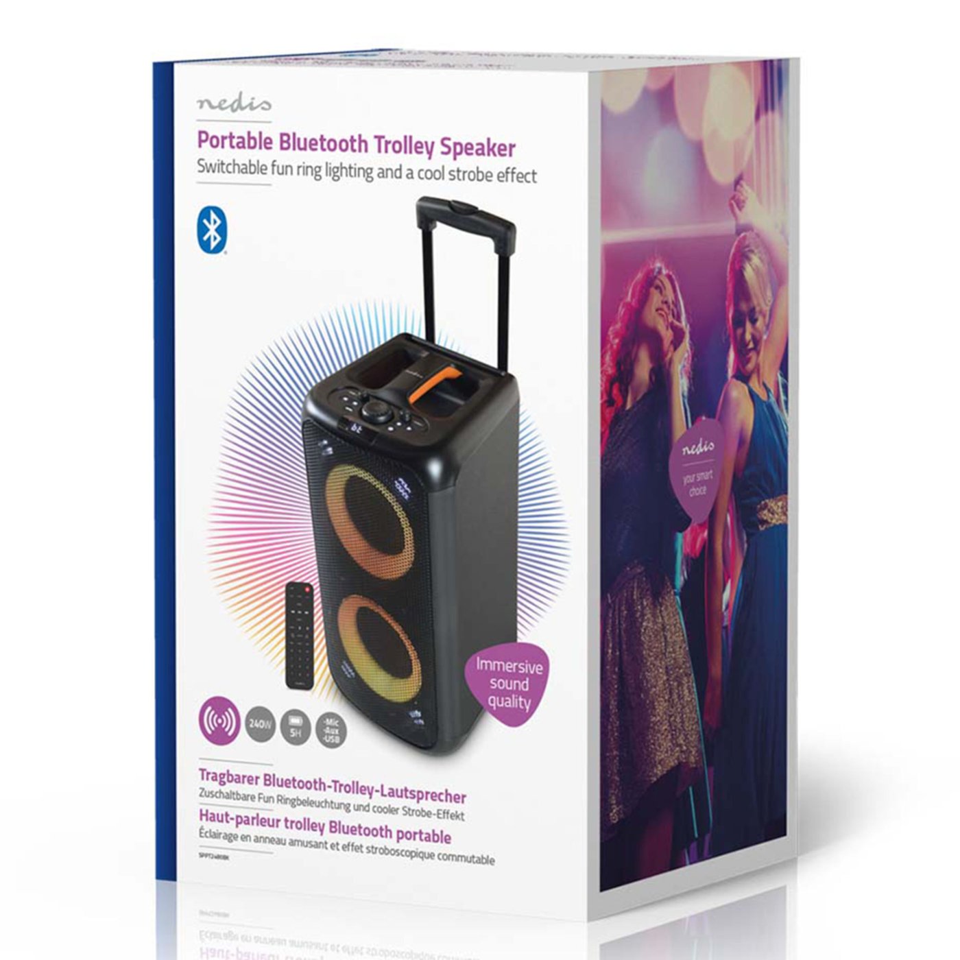 Nedis Bluetooth Party Speaker med karaokefunktion