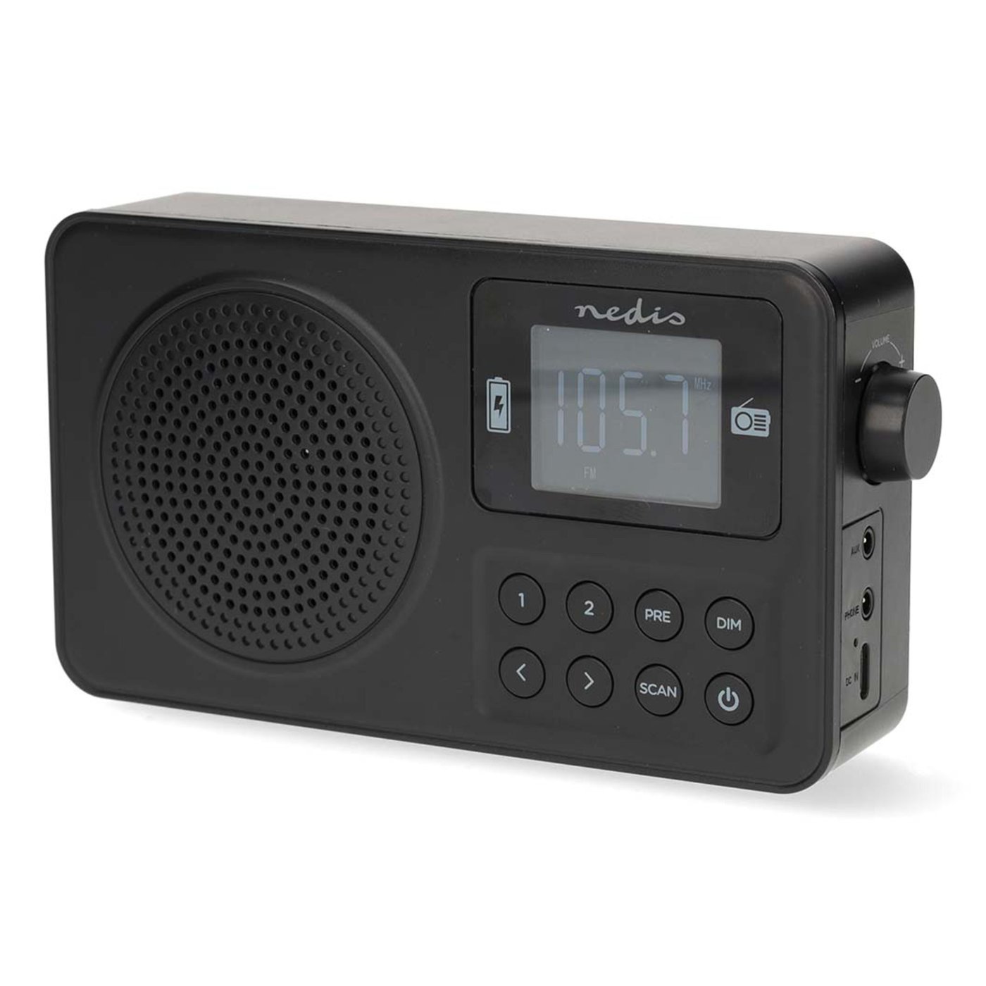 Nedis Portabel FM-radio med Bluetooth