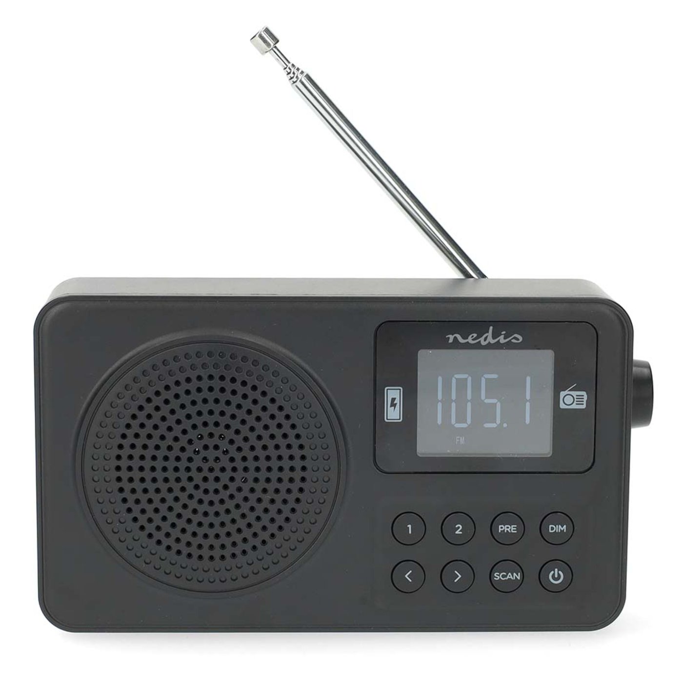 Nedis Portabel FM-radio med Bluetooth