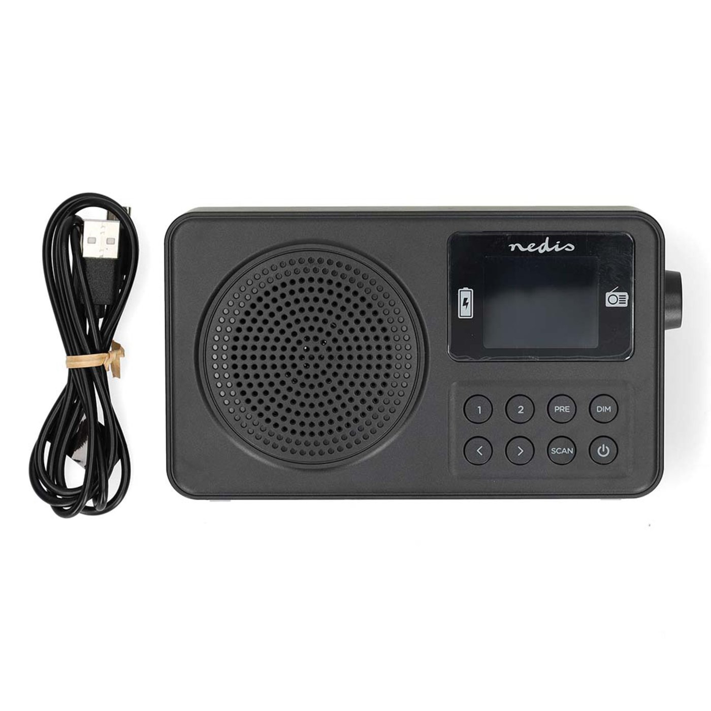 Nedis Portabel FM-radio med Bluetooth