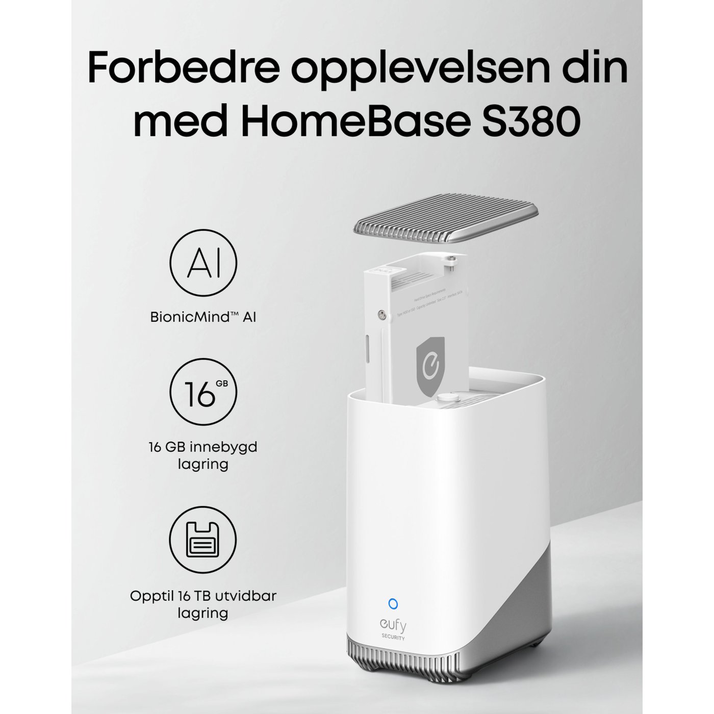 Eufy EufyCam E40 2-kamera sett med HomeBase S380