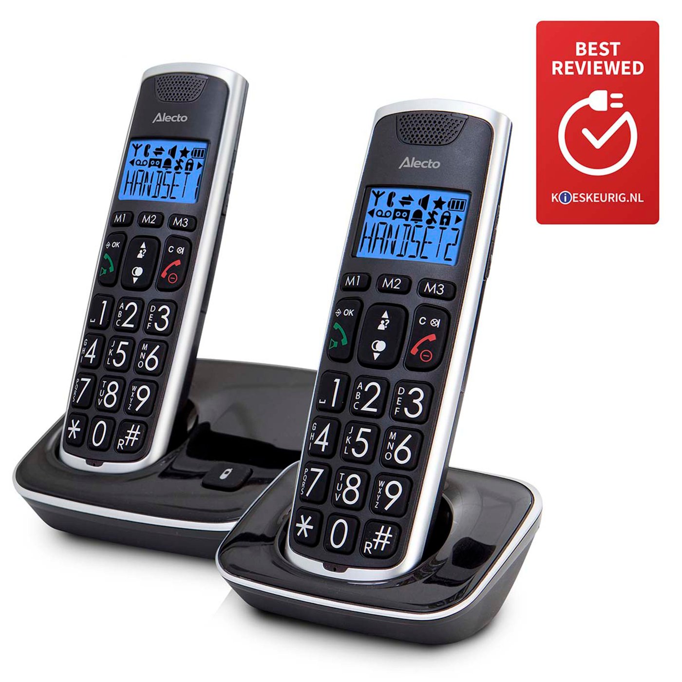 DECT-telefon Alecto FX-6020 (2 hodetelefoner + basestasjon)
