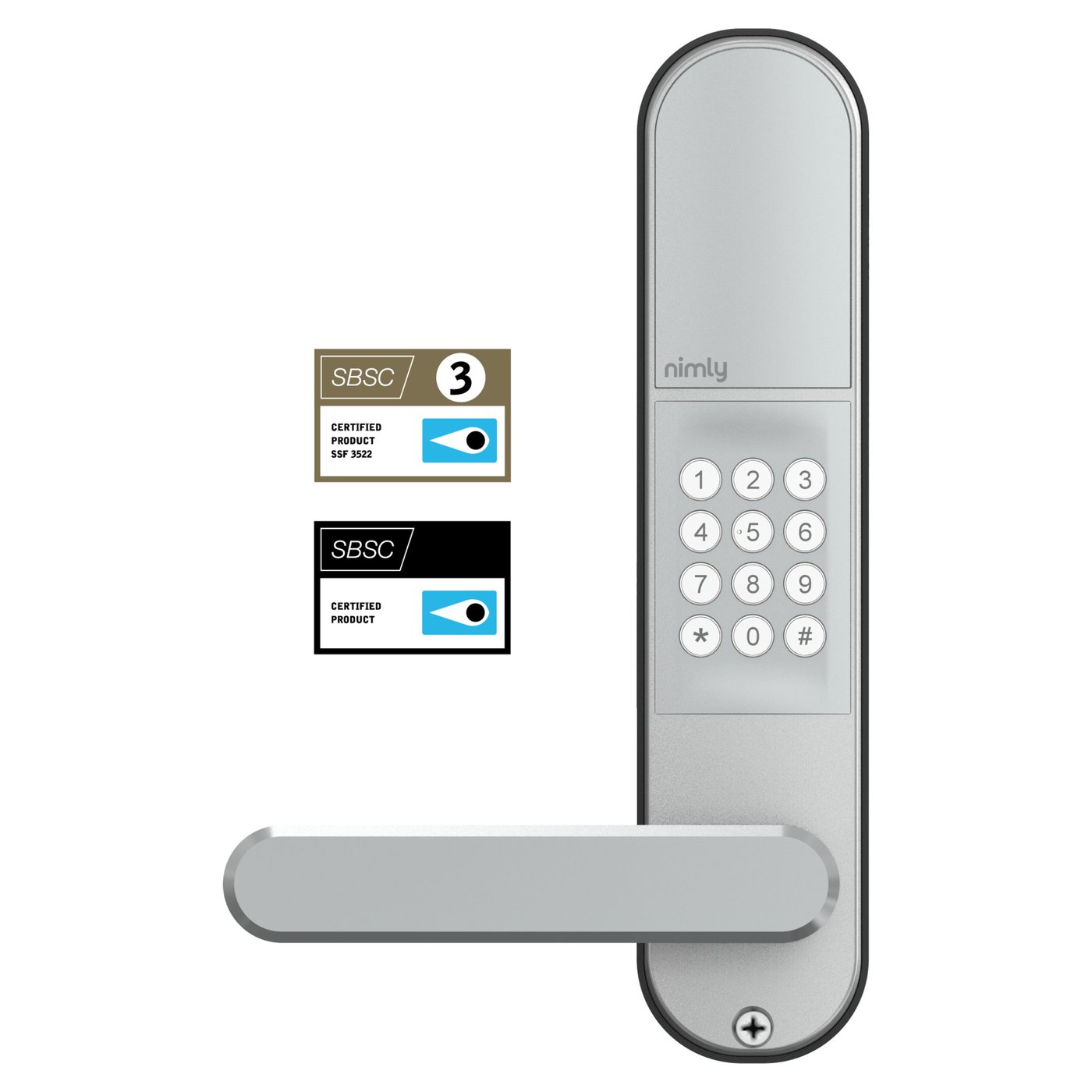 Nimly Code Pro Elektroniskt dörrlås Silver